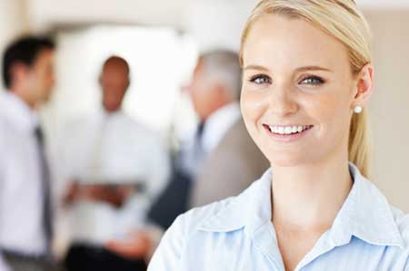 smiling office worker